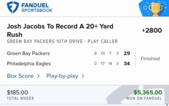 Verified winning bet slip