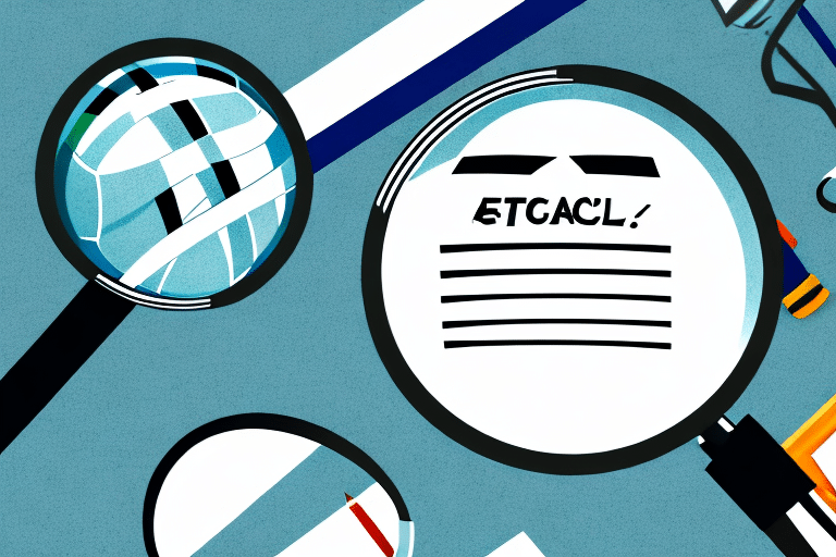 A magnifying glass examining a football and a checklist