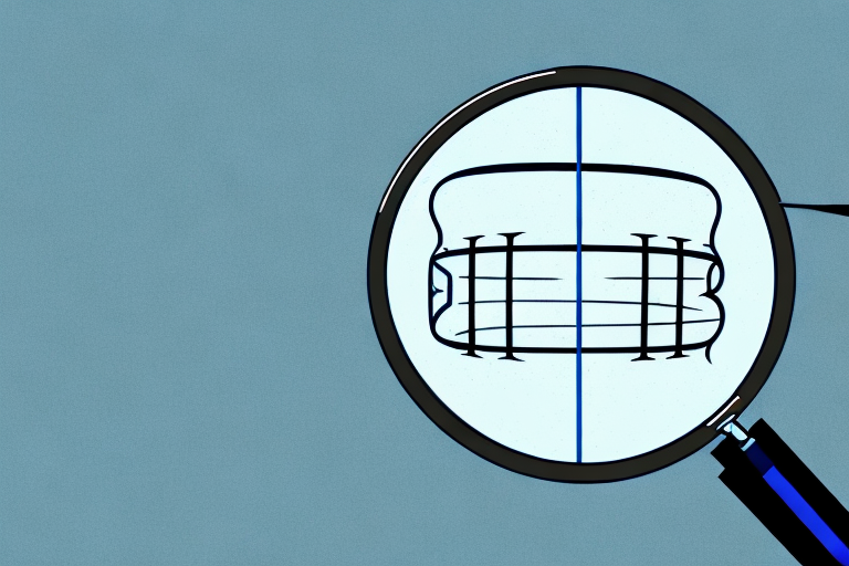 A magnifying glass focusing on a football and a chart with upward trending lines