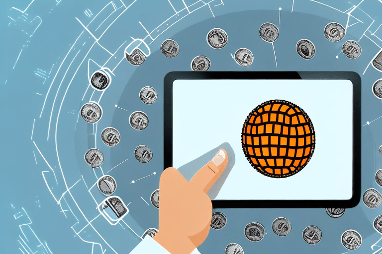 A football on a digital tablet screen